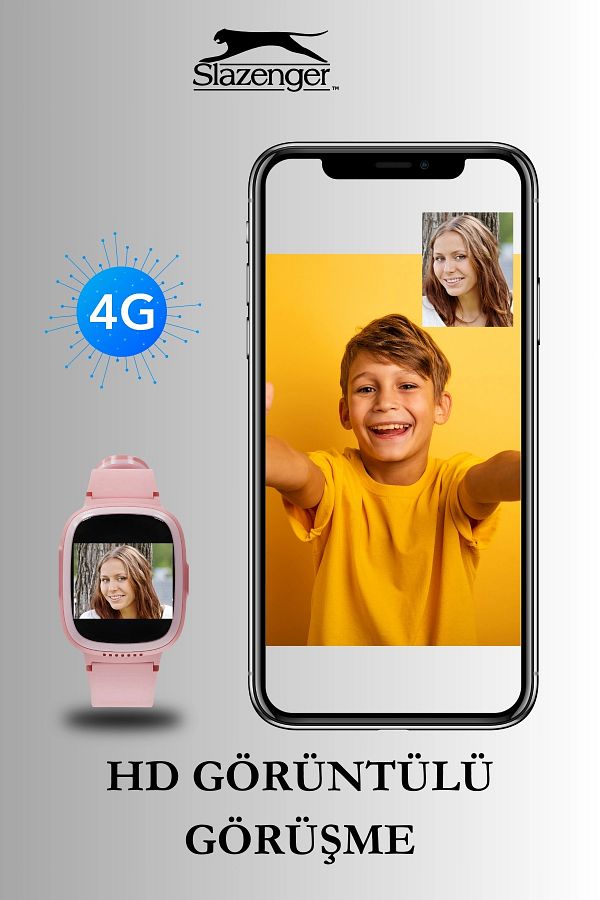 Slazenger Akıllı Çocuk Takip Saati – Görüntülü Görüşme Gps Pembe Açık Sl.09.2158.5.03 Sdslz003 - Görsel 2