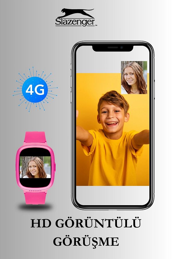 Slazenger Akıllı Çocuk Takip Saati – Görüntülü Görüşme Gps Pembe Sl.09.2158.5.10 Sdslz003 - Görsel 2