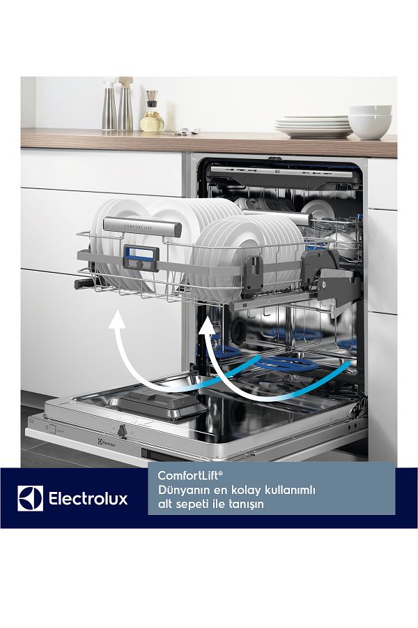 Electrolux ESC87300SX ComfortLift XXL Inverter Bulaşık Makinesi Inox - Görsel 3