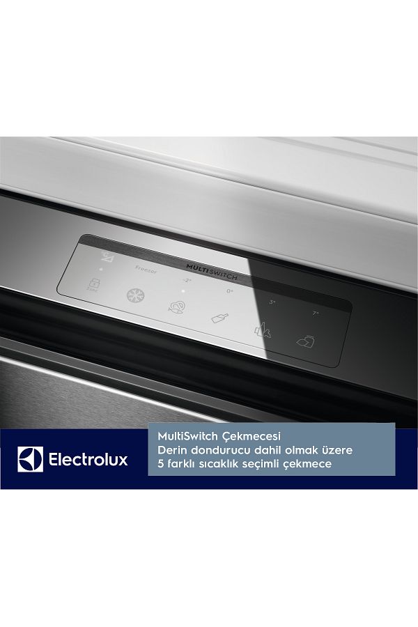 Electrolux LLI9VE54X0 90 cm MultiSwitch No Frost Gardırop Tipi Buzdolabı Inox - Görsel 6