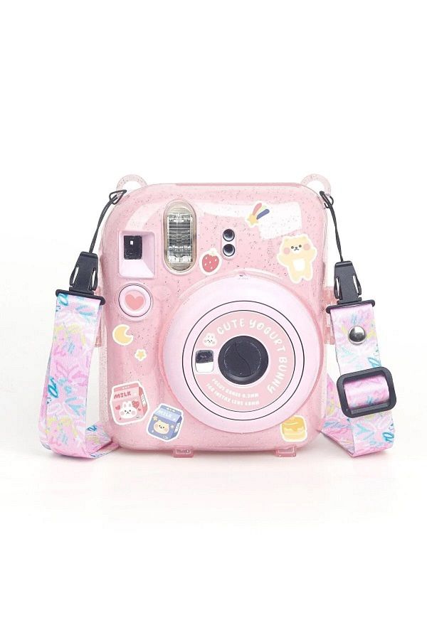 Fujifilm Instax Mini 12 Fotoğraf Makinesi-10lu Film-simli Pleksi Kılıf Ve Fotoğraf Çerçevesi Seti 2 Pembe - Görsel 5