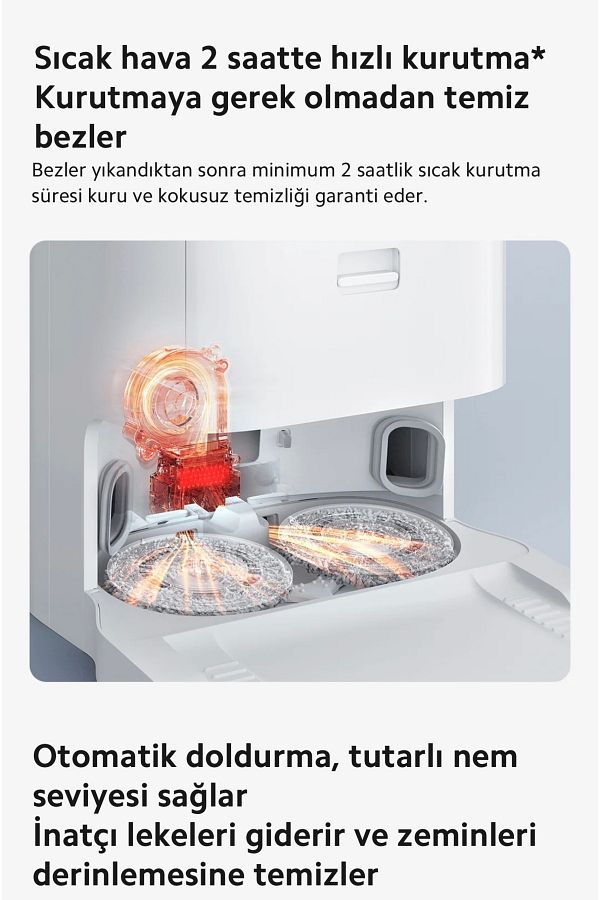 Xiaomi Robot Vacuum X10 Plus - 4000 Pa Güçlü Emiş, Otomatik Çöp Boşaltma Ve Su Haznesi Ile Derin Temizlik - Görsel 5