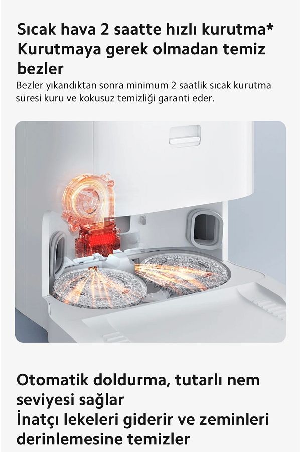 Xiaomi Premium Silme Fonksiyonlu, Akıllı Lidar Navigasyon, 4000 Pa Emiş Gücü Ve Otomatik Çöp Boşaltma - Görsel 8