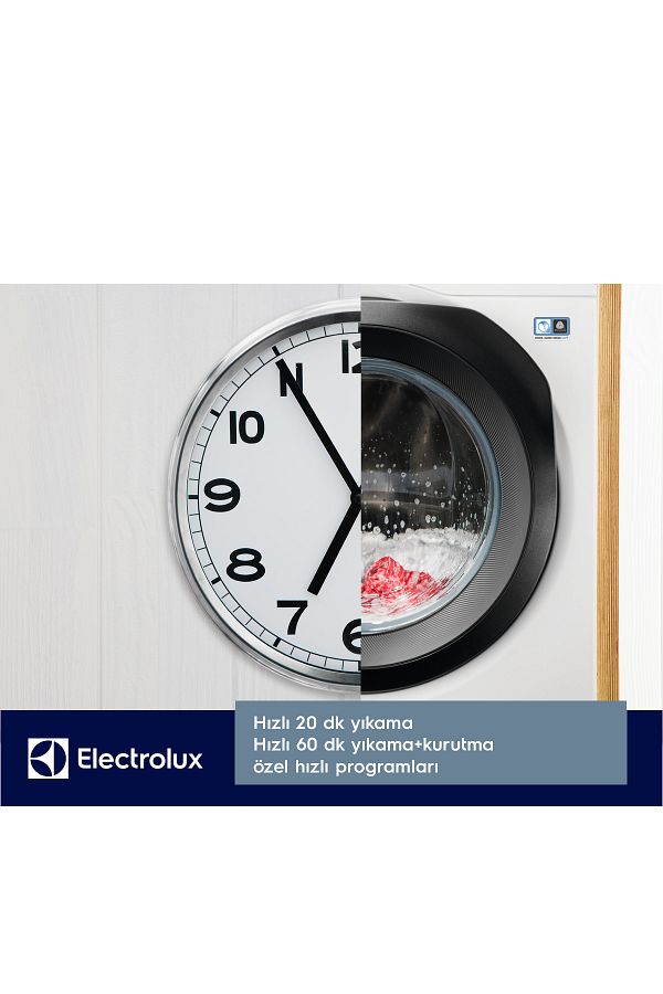 Electrolux EW7WO349ST DualCare 9kg/5kg 1400 Devir Buharlı A/E Enerji Sınıfı Kurutmalı Çamaşır Makinesi - Görsel 6