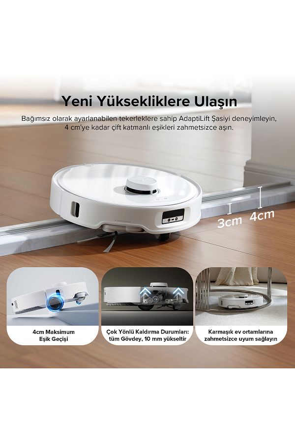 Roborock Q Revo Curv Akıllı Robot Süpürge Beyaz - Görsel 5