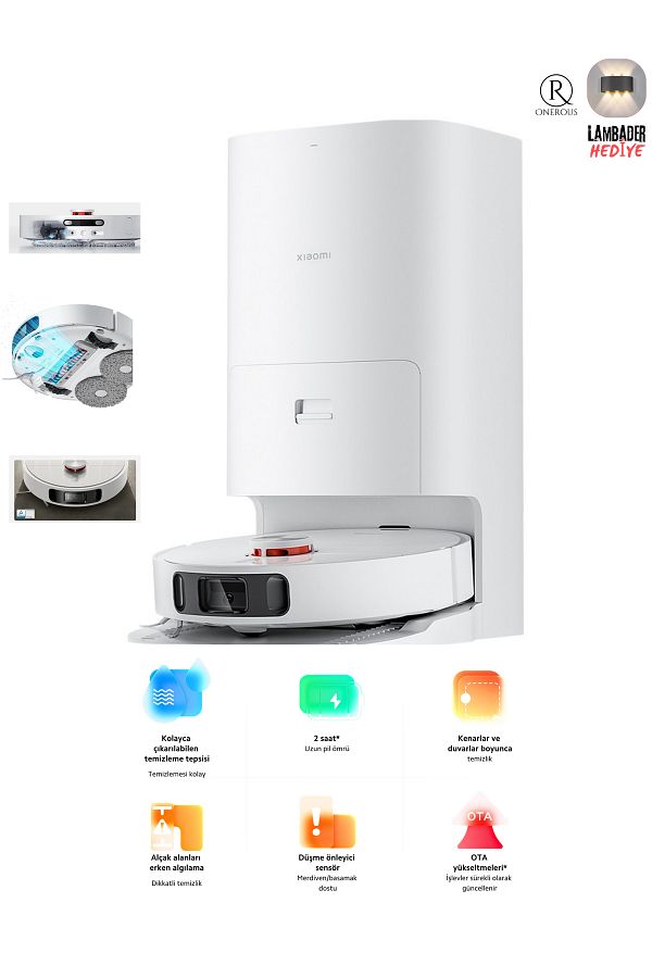 Xiaomi Premium Robot Vacuum X10 Plus Çöp Istasyonlu Halı Tanıma Fonksiyonlu Akıllı Robot Süpürge