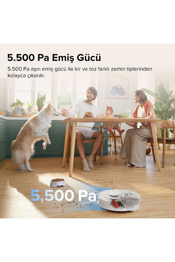 Roborock Vacuum Cleanner Q8 Max Robot Süpürge Beyaz - Görsel 2