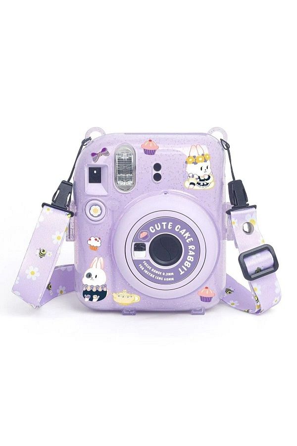 Fujifilm Instax Mini 12 Fotoğraf Makinesi-10lu Film-simli Pleksi Kılıf Ve Fotoğraf Çerçevesi Seti 2 Mor - Görsel 4