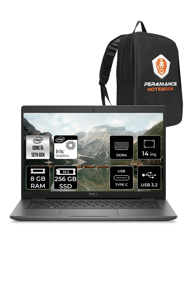 Dell Latitude 3440 i5-1335U 8GB RAM 256GB SSD 14'' FHD FDOS Dizüstü Bilgisayar & PER4 ÇANTA