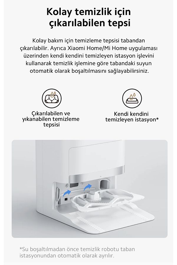 Xiaomi Robot Süpürge - 6000 Pa Emiş Gücü, Akıllı Navigasyon Ve Otomatik Çöp Boşaltma Ile Derin Temizlik - Görsel 5
