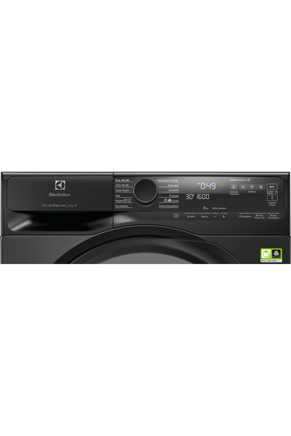 Electrolux EW8FG5602CDT 800 Serisi UltraCare 11 kg 1600 devir A sınıfı -%10 Wi-Fi Koyu Gri Çamaşır Makinesi - Görsel 2