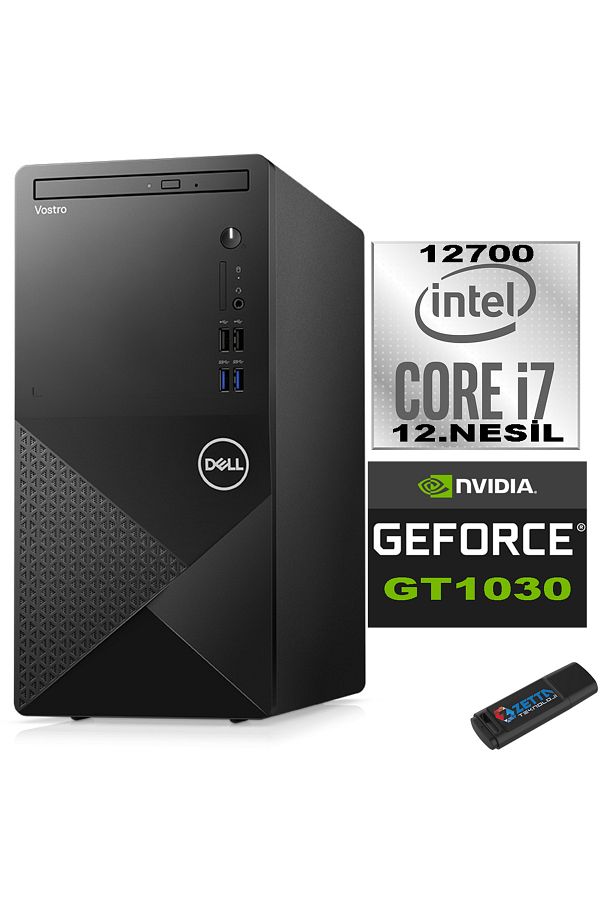 Dell Vostro 3910 MT Intel Core I7 12700 12GB 256GB SSD W11H GT1030-4GB N3910GT1030H01+ZETTABELLEK