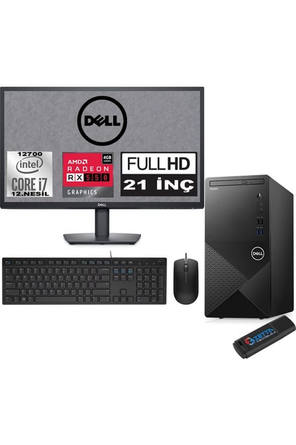 Dell Vostro 3910 MT I7 12700 16GB 2TB SSD 21.5" FHD W11P RX550-4GB 21N3910RX550P09+ZETTABELLEK