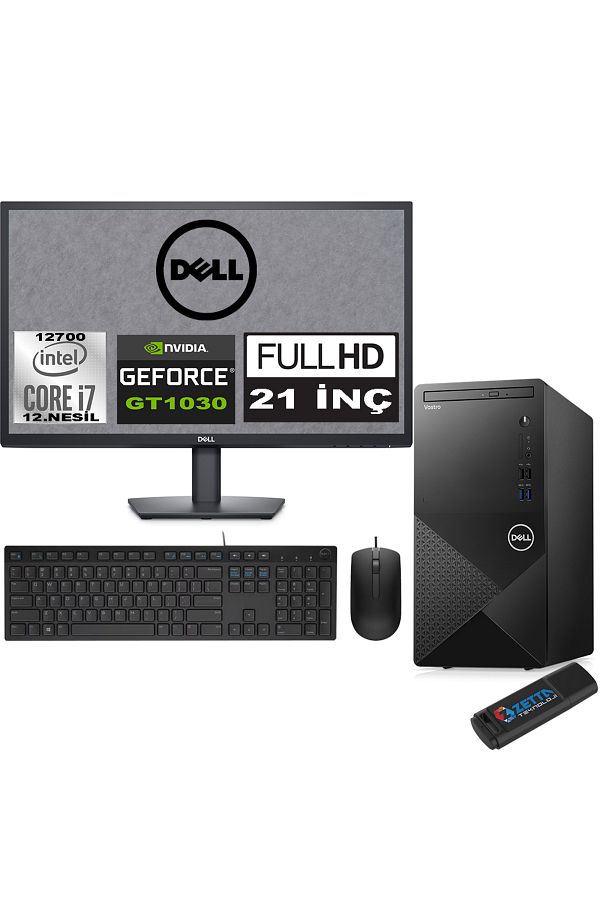 Dell Vostro 3910 MT I7 12700 12GB 1TB SSD 21.5" FHD W11H GT1030-4GB 21N3910GT1030H03+ZETTABELLEK