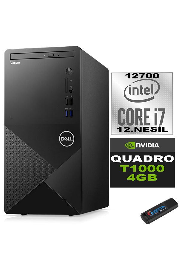 Dell Vostro 3910 MT I7 12700 12GB 512GB SSD Ubuntu QUADRO T1000-4GB N3910T1000U02+ZETTABELLEK