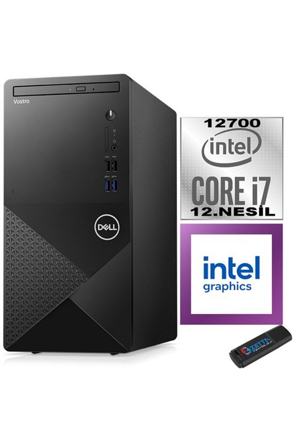 Dell Vostro 3910 MT Intel Core I7 12700 16GB 512GB SSD Windows 11 Home N3910EMEAH07+ZETTABELLEK