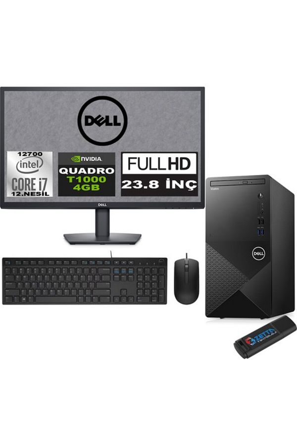 Dell Vostro 3910 MT I7 12700 24GB 2TB SSD 23.8" FHD W11H QUADRO T1000-4GB 23N3910T1000H14+ZETTABELLEK