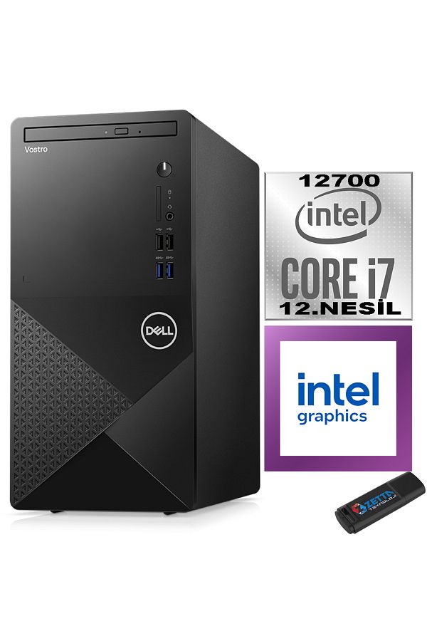 Dell Vostro 3910 MT Intel Core I7 12700 24GB 256GB SSD Windows 11 Home N3910EMEAH11+ZETTABELLEK