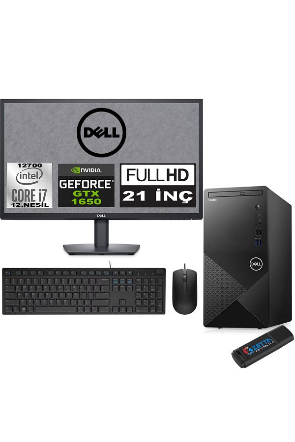 Dell Vostro 3910 MT I7 12700 64GB 512GB SSD 21.5" FHD W11H GTX1650-4GB 21N3910GTX1650H27+ZETTABELLEK
