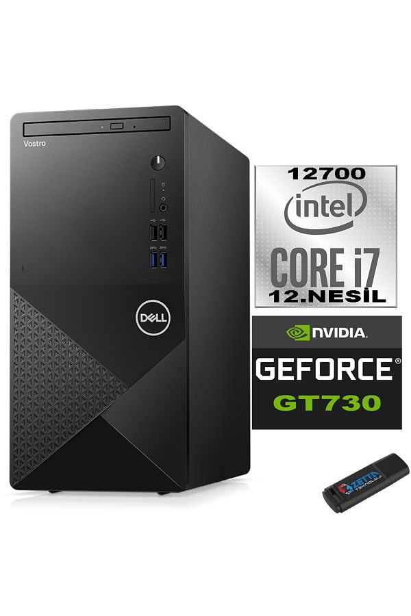 Dell Vostro 3910 MT Intel Core I7 12700 12GB 1TB SSD W11H GT730-4GB N3910GT730H03+ZETTABELLEK
