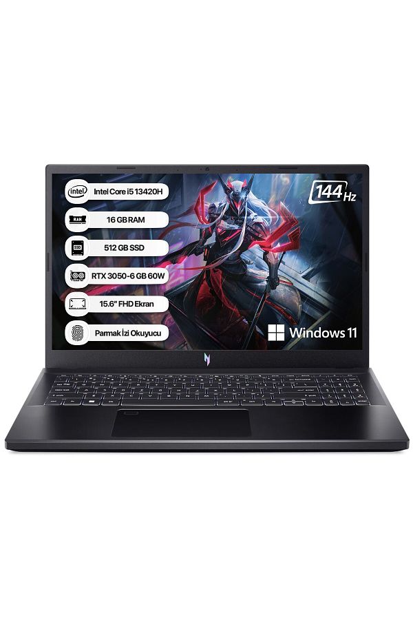 ACER Nitro V15 NH.QNCEY.002-16 Intel i5-13420H 16GB 512GB SSD RTX3050-6GB 15.6"FHD 144Hz Win11H Taşı