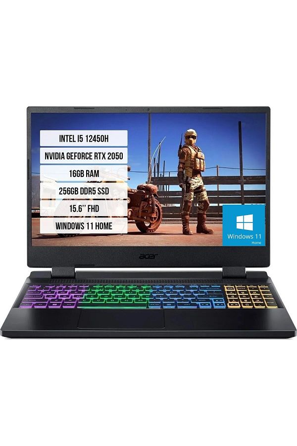 ACER An515-58 Nh.qmzey.005-01 I5-12450h 16gb Ddr5 256gb Ssd Rtx2050-4gb 15.6'' 144hz Windows 11 Home