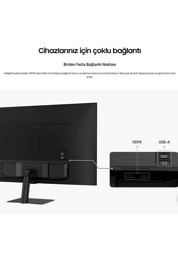 Samsung Akıllı Tv-Monitör 32'' 80 Ekran Wi-fi ,TİZEN-Apple Android Kablosuzbağlantı, Onerous Askı Aparatı - Görsel 3