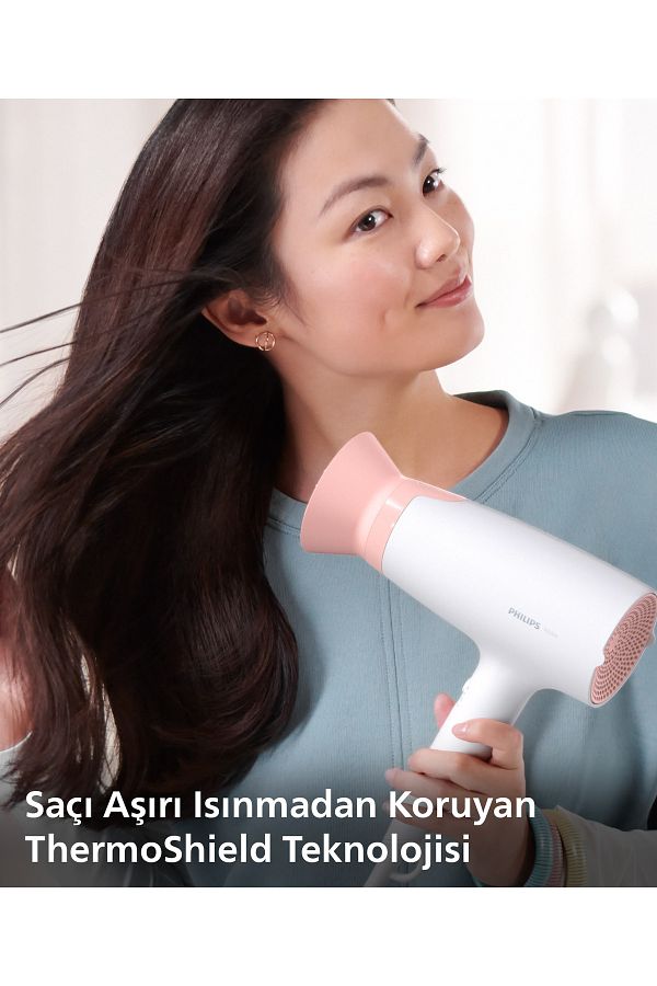 Philips Saç Kurutma Makinesi Bhd300/10,thermoprotect Aparatı,3 Isı Ve Hız Ayarı,1600w - Görsel 4