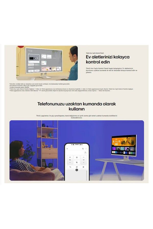 LG Full HD, HDR10, AirPlay 2 Android Kablosuz Bağlantılı MOnitör TV + Onerous Aparat - Görsel 3
