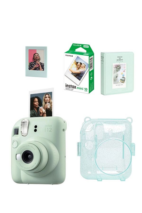Fujifilm Instax Mini 12 Fotoğraf Makinesi-10lu Film-simli Pleksi Kılıf-64lü Albüm Ve Mıknatıslı Çerçeve Set 2