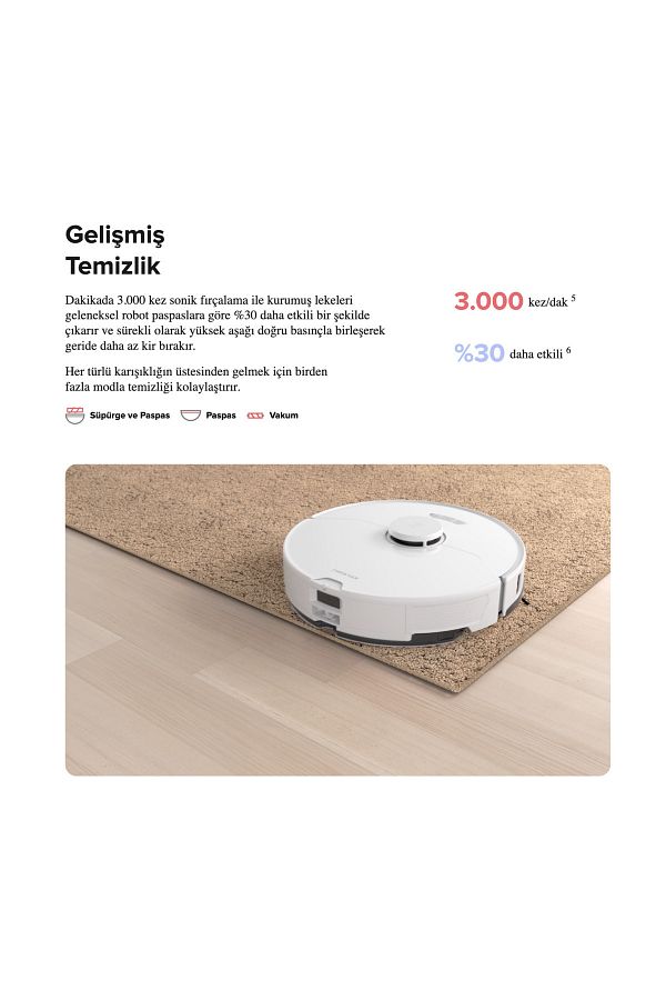 Roborock Robot Kendiliğinden Süpürme -su Alma-boşaltma-yıkama Istasyonlu 5500pa Robot Süpürge Siyah - Görsel 6