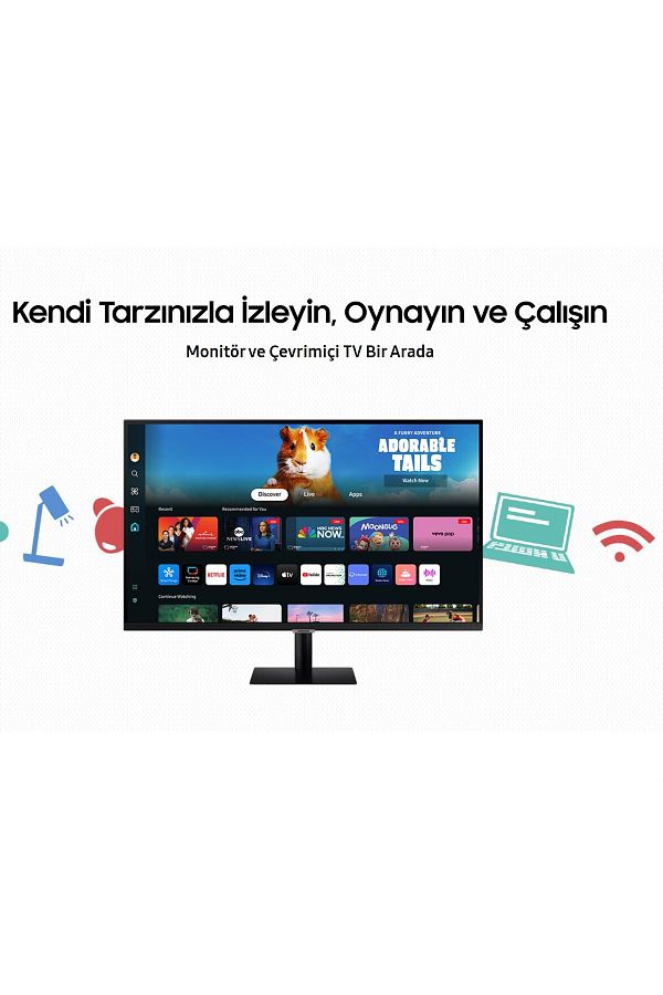 Samsung Akıllı Tv-Monitör 32'' 80 Ekran Wi-fi ,TİZEN-Apple Android Kablosuzbağlantı, Onerous Askı Aparatı - Görsel 6