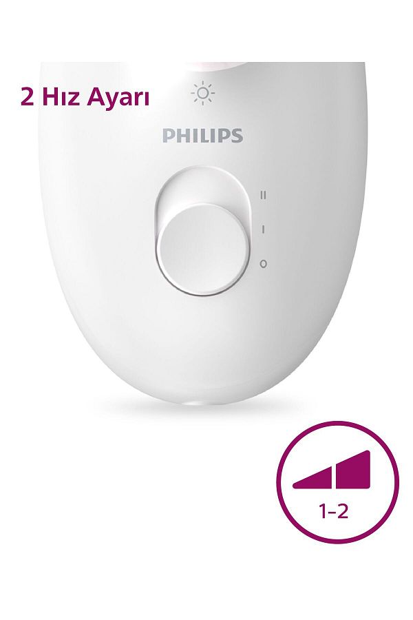 Philips BRE255/05 Kablolu Epilatör,Bacak İçin Kullanım,Işık Özellikli,3 Ek Parçalı,2 Hız Ayarı - Görsel 8