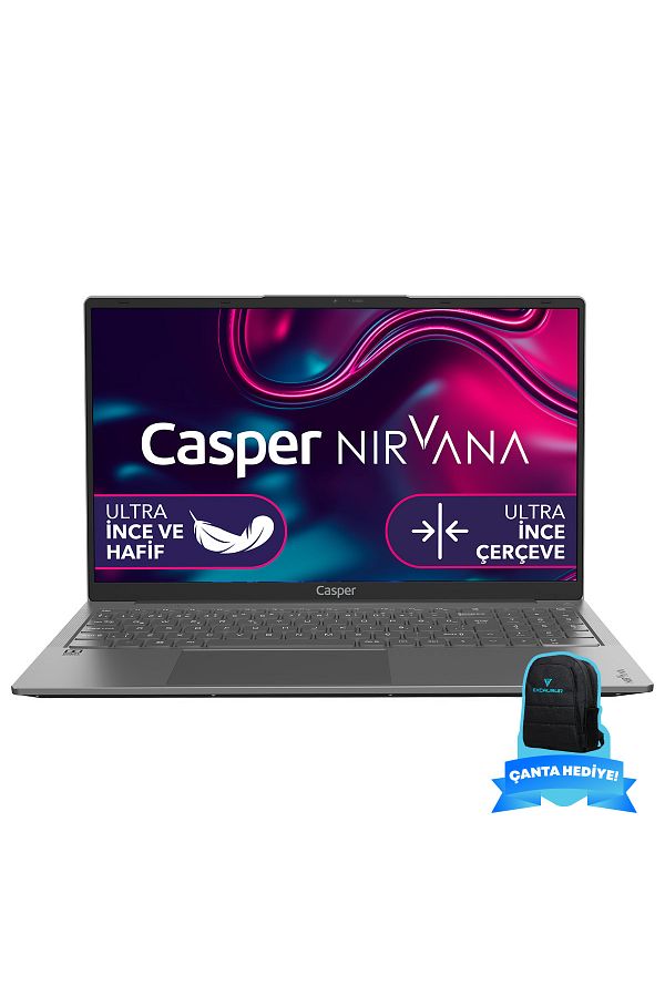CASPER Nirvana X600.1270-8V00A-G-F-CANEX16 i7-12700H 8GBRAM 500GBNVME Windows11+Excalibur16"SırtÇantası