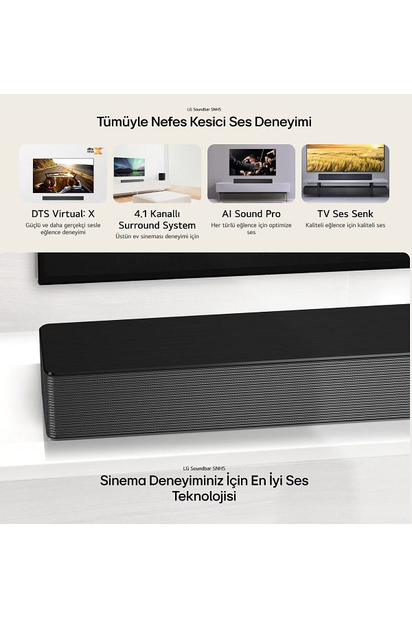 LG DTS Virtual:X Teknolojisi ve AI Sound Pro ile Evinizde Sinema Atmosferi 600W+HDMI kablosu - Görsel 3