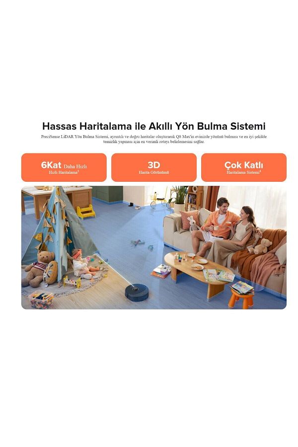Roborock İstasyonlu Çift Rulo Fırça Hassas Haritalama Akıllı Yön Bulma 5500pa Robot Süpürge - Görsel 5