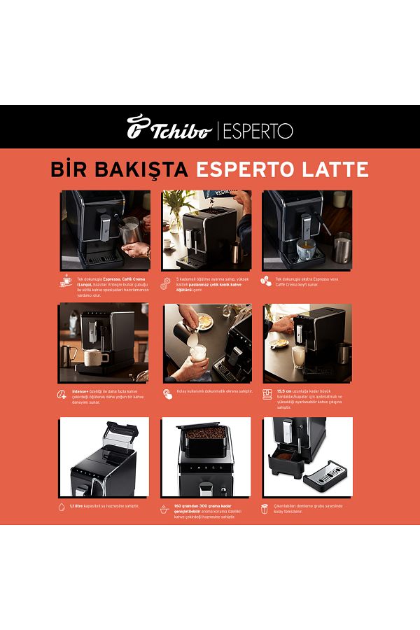 Tchibo Esperto Latte Tam Otomatik Kahve Makinesi Antrasit - Görsel 7