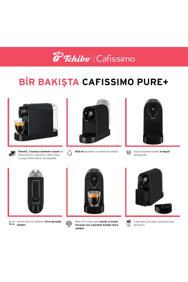 Tchibo Cafissimo Pure Plus, Siyah - Görsel 8