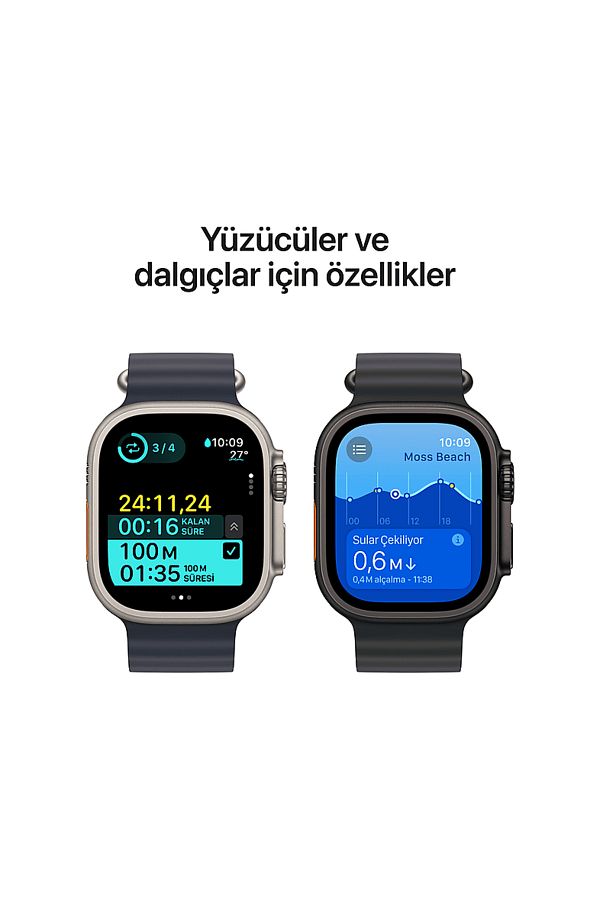 Apple Watch Ultra 2 GPS + Cellular 2024 49mm Black Titanium Case with Black Titanium Milanese Loop - - Görsel 5