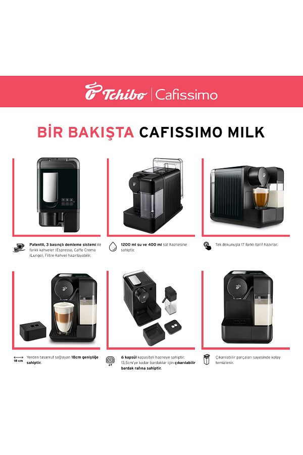 Tchibo Cafissimo Milk Siyah - Görsel 8