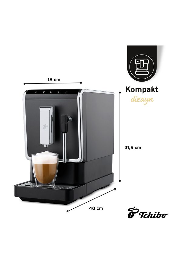 Tchibo Esperto Latte Tam Otomatik Kahve Makinesi Antrasit - Görsel 5