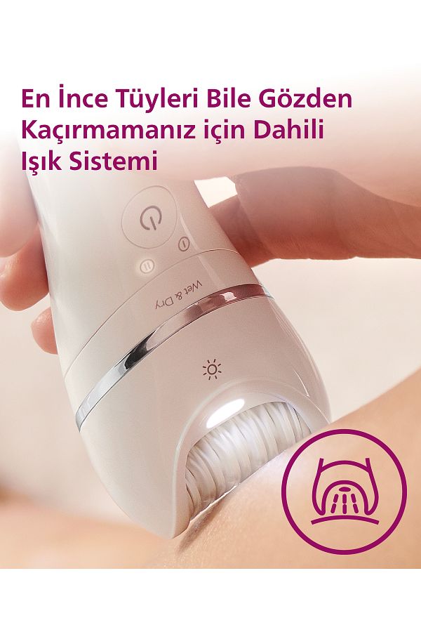 Philips Bre720/05 Epilatör (YÜZ KOLTUK ALTI BİKİNİ BÖLGESİ BACAK)ıslak Ve Kuru,ışıklı,kablosuz - Görsel 5