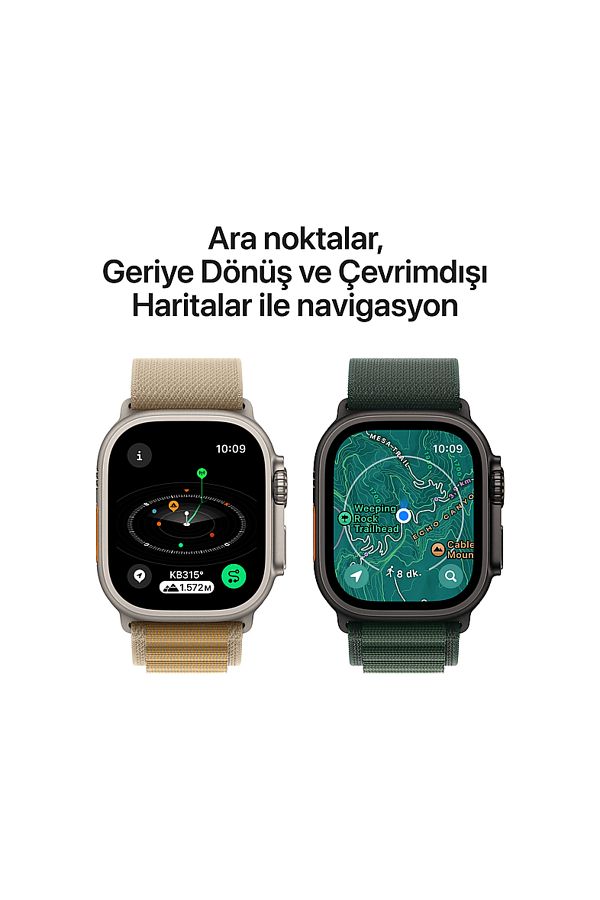 Apple Watch Ultra 2 GPS + Cellular 2024 49mm Black Titanium Case with Black Titanium Milanese Loop - - Görsel 6