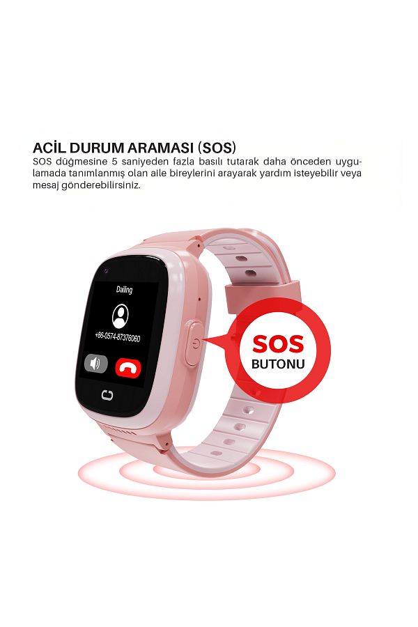 Piranha 9930 Akıllı Çocuk Takip Saati / 4G / Sim Kart / Wi-Fi - GPS - LBS / Kamera / Anlık ve Geçmiş Konum - Görsel 5