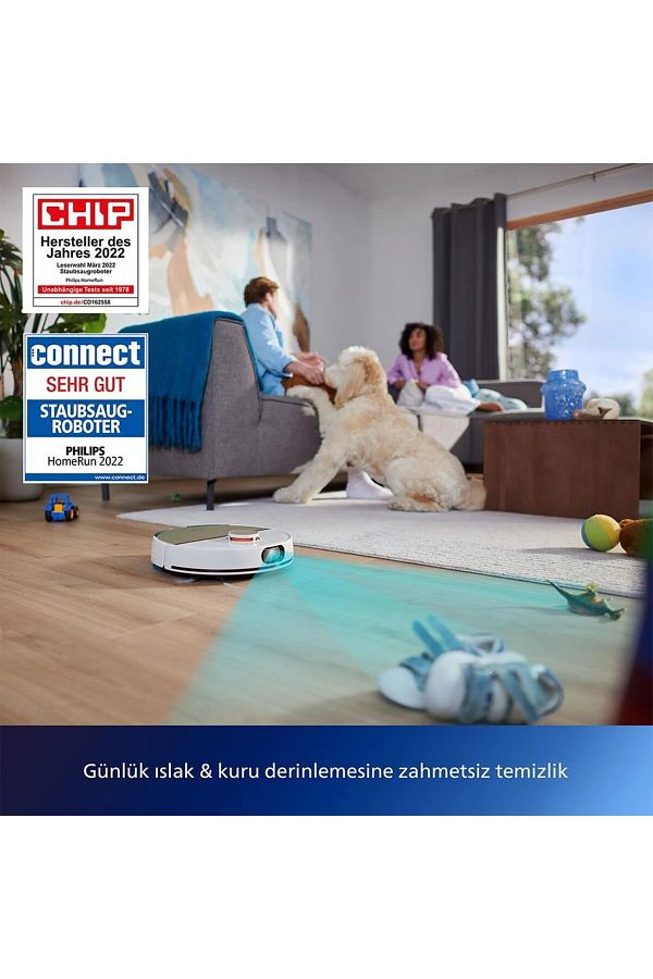 Philips En Hızlı 5000 Pa  Emiş Gücü,7000 Serisi Islak Kuru Otomatik Boşaltma Akıllı İstasyonlu Robot Süpürge - Görsel 7