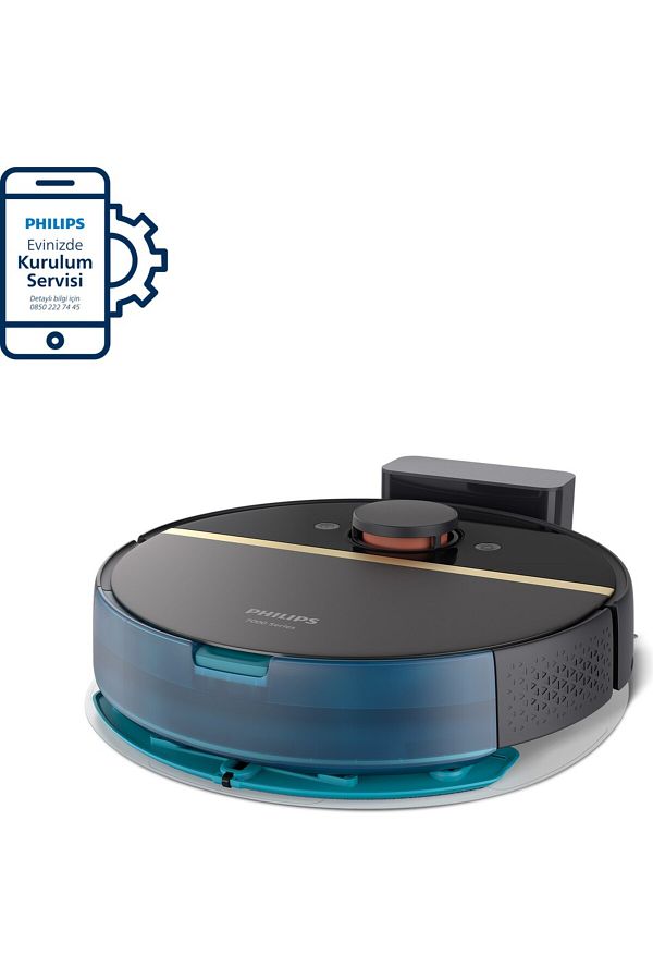 Philips En hızlı 7000 Islak Kuru Akıllı Robot Süpürge, 5000 PA,Titreşimli Mop,Sert Zemin ve Halıya Uygun, - Görsel 4