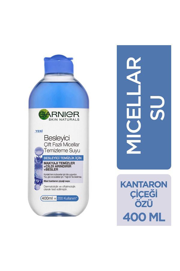 Yeni Besleyici Çift Fazlı Micellar Makyaj Temizleme Suyu 400ml_0