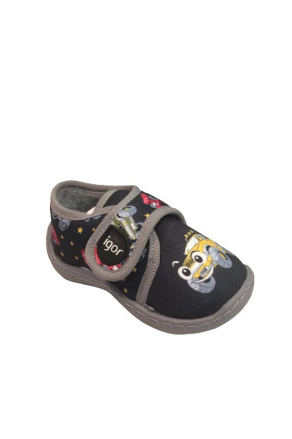 W20116 Snoopy Solo Çocuk Kamyonlar Siyah Gri Panduf Moona Kids