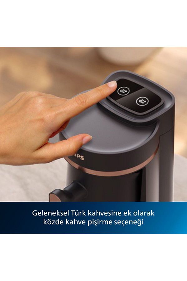 Philips Türk Kahvesi Makinesi, 4 Kişilik, Közde Kahve Seçeneği, HDA150/61 - Görsel 5