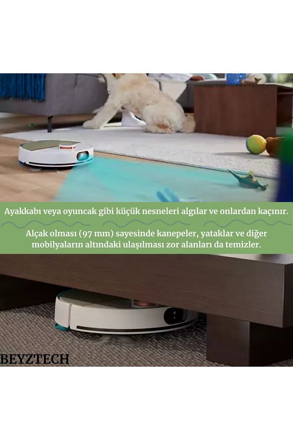 Philips Ultra Güçlü Emiş Gücü Titreşimli Mop 360 Lazer Navigasyon Küçük Engel Algılama Teknolojisi - Görsel 3